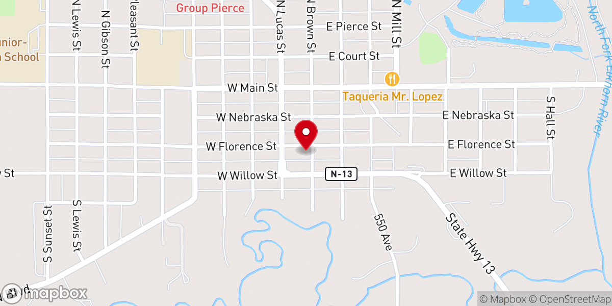 Map showing location of United Church of Christ