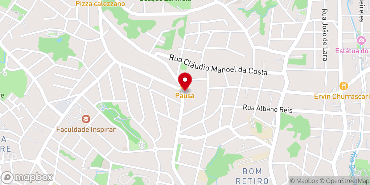 Map showing location of Igreja Batista Bom Retiro