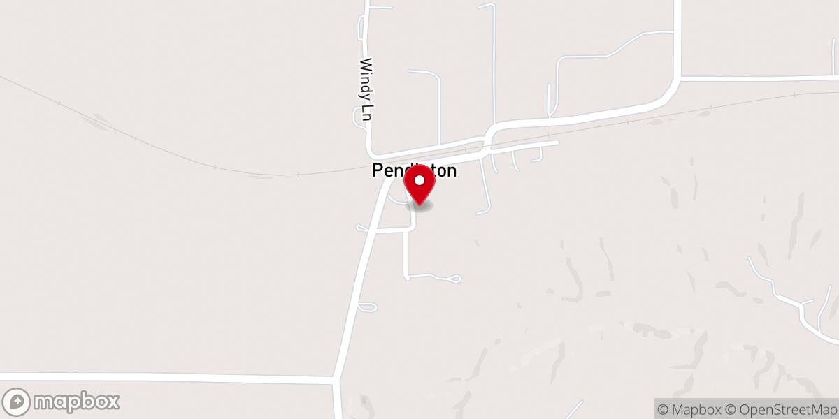 Map showing location of Pendleton United Methodist Church