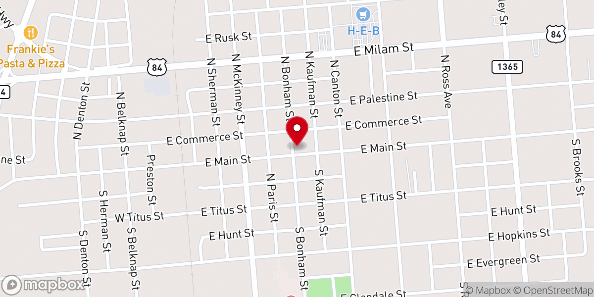 Map showing location of Mission Pentacostal