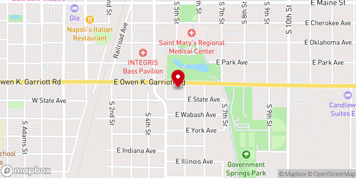Map showing location of First Missionary Baptist Church