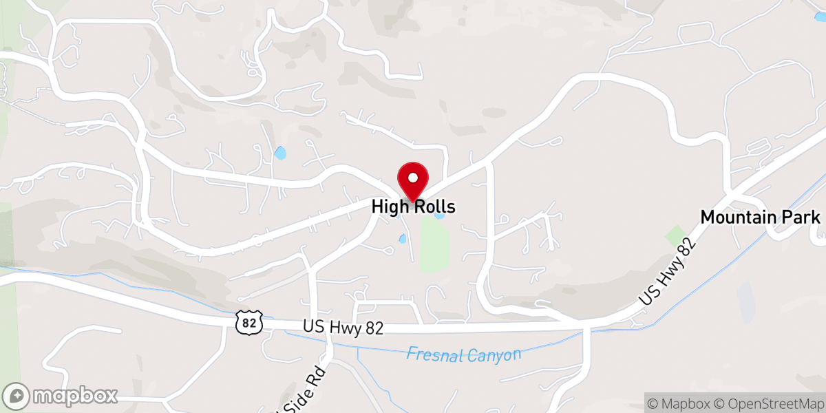 Map showing location of High Rolls