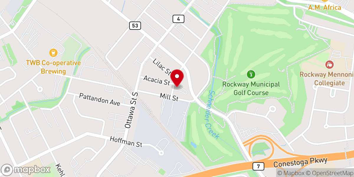 Map showing location of Grand River Unitarian Congregation