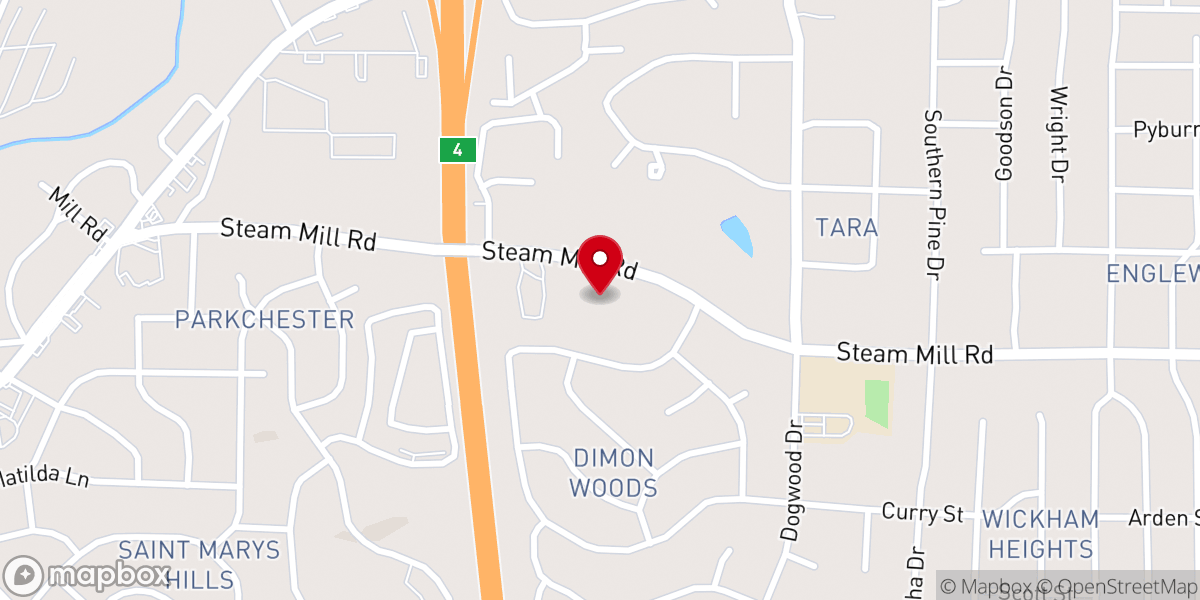 Map showing location of St John Ame Church