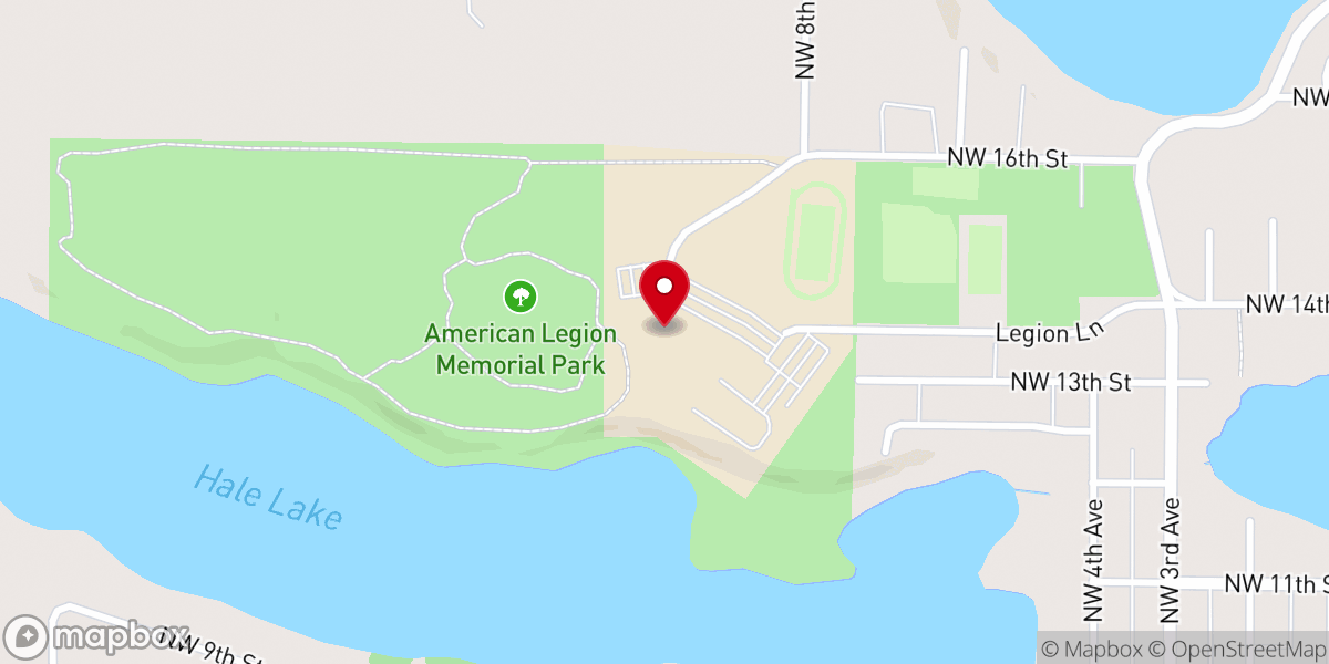Map showing location of Reif Performing Arts Center