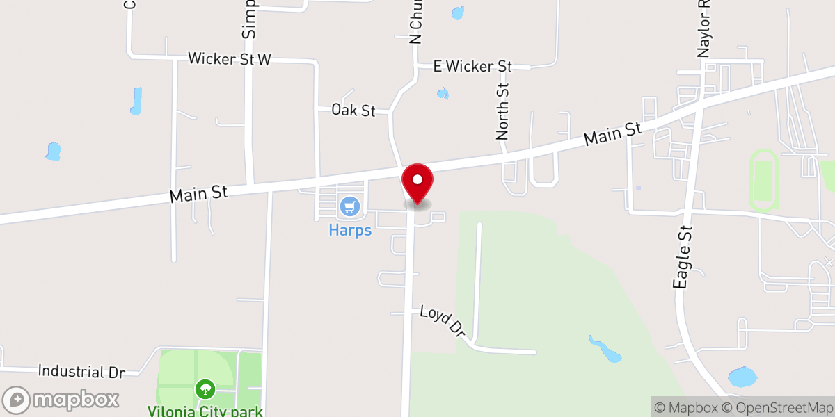 Map showing location of W.O.W Ministries Blessing Box