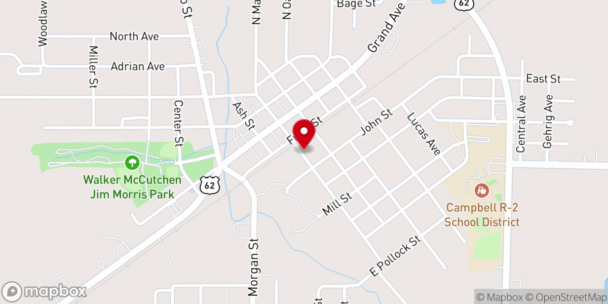 Map showing location of CAMPBELL COMMUNITY CHURCH