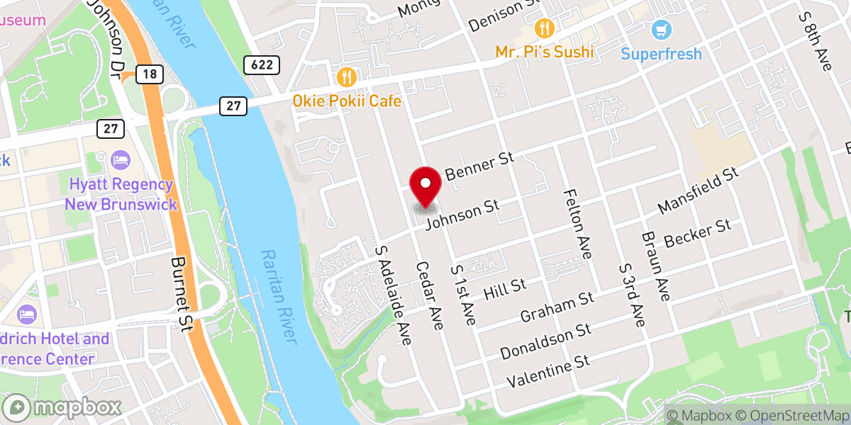Map showing location of Congregation Ahavas Achim