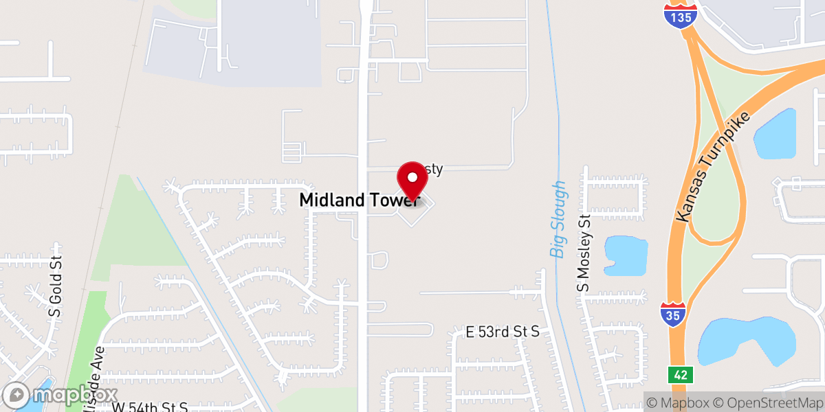 Map showing location of Colonial Heights Assembly of God Church