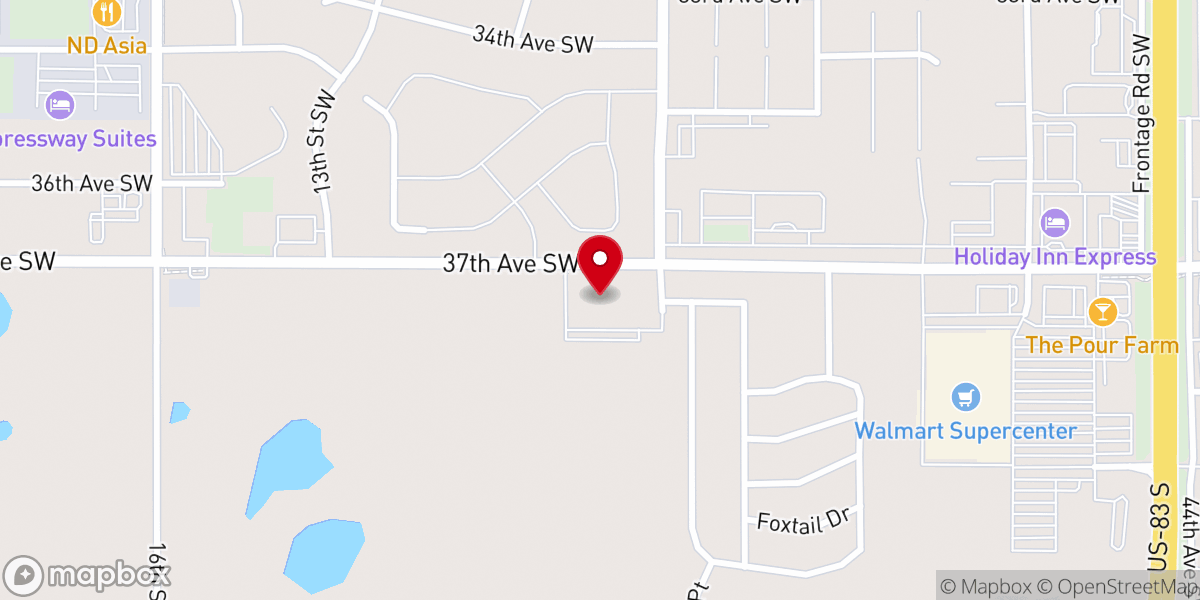 Map showing location of Our Savior Lutheran Church