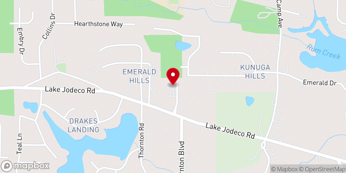 Map showing location of First Presbyterian Church of Jonesboro