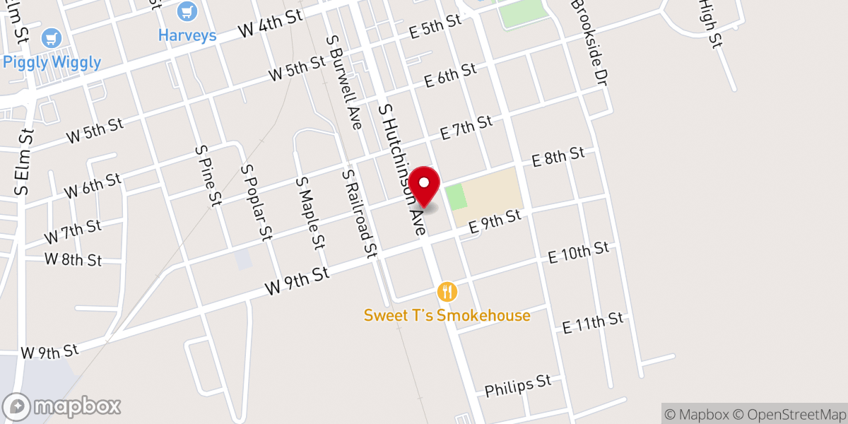 Map showing location of Adel Primitive Baptist Church