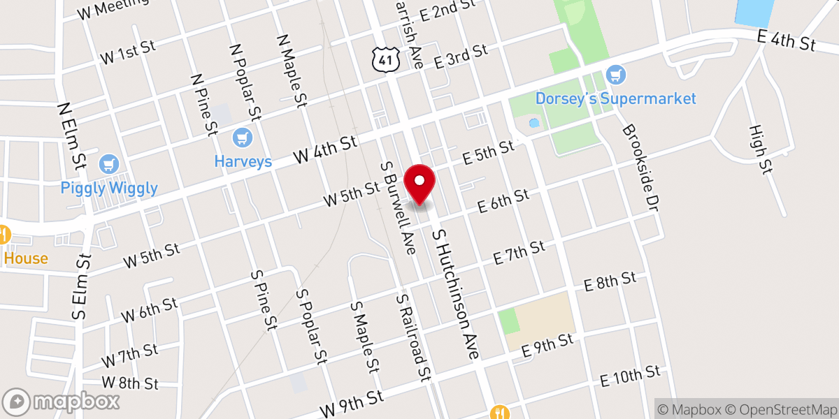 Map showing location of Adel United Methodist Church