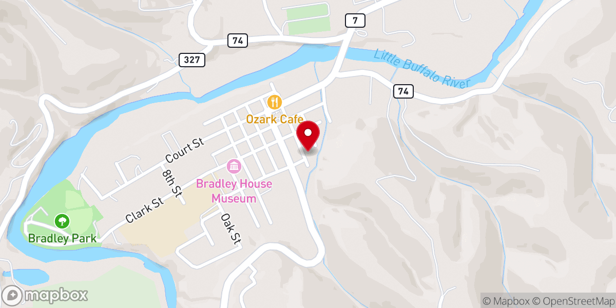 Map showing location of Assembly of God