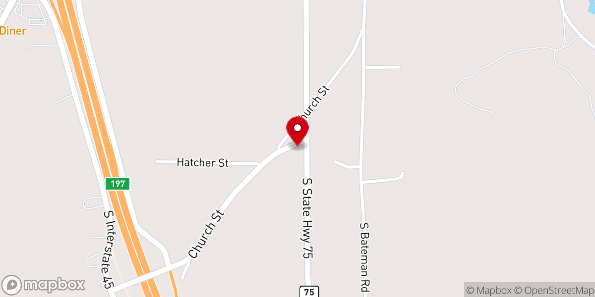 Map showing location of Faith Hope Love Baptist Church