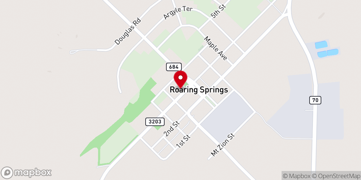 Map showing location of First Baptist Church