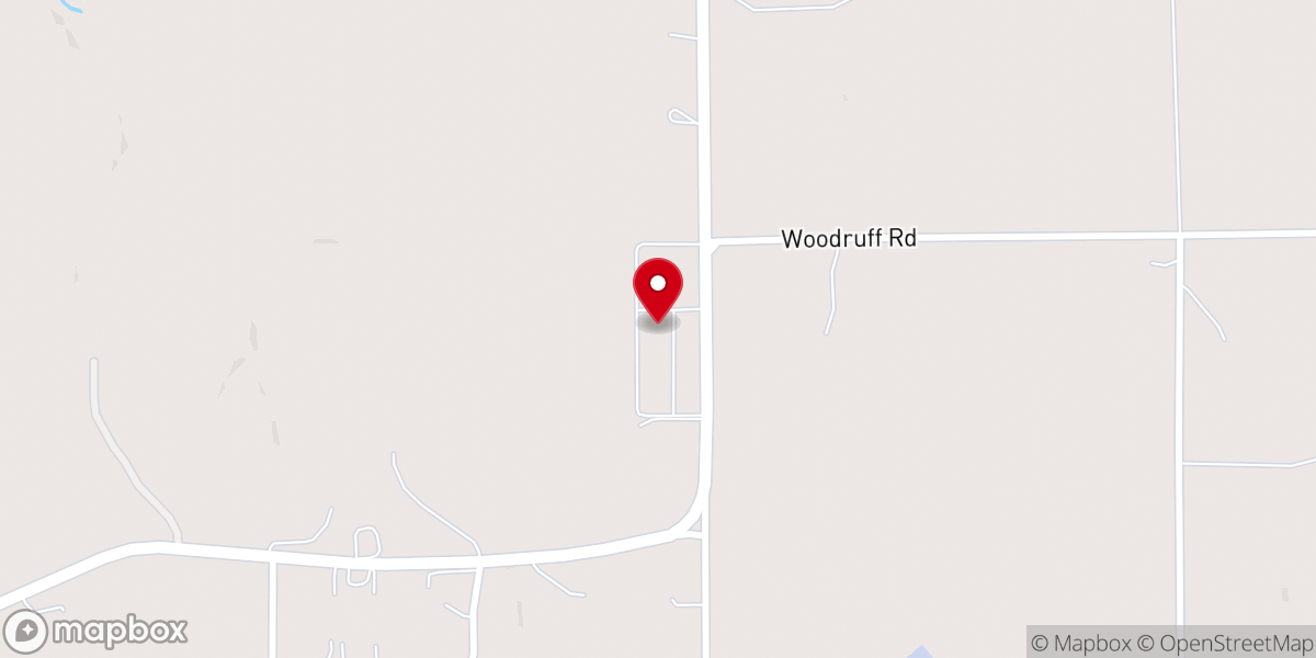 Map showing location of Pleasant Ridge Church