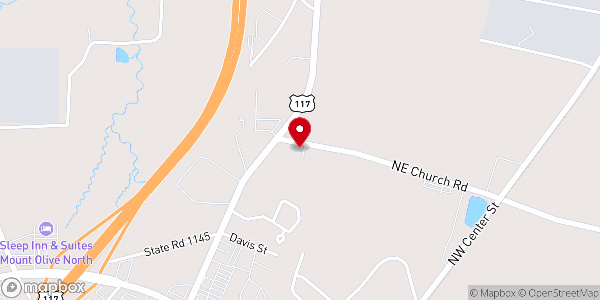 Map showing location of Legacy Baptist Church