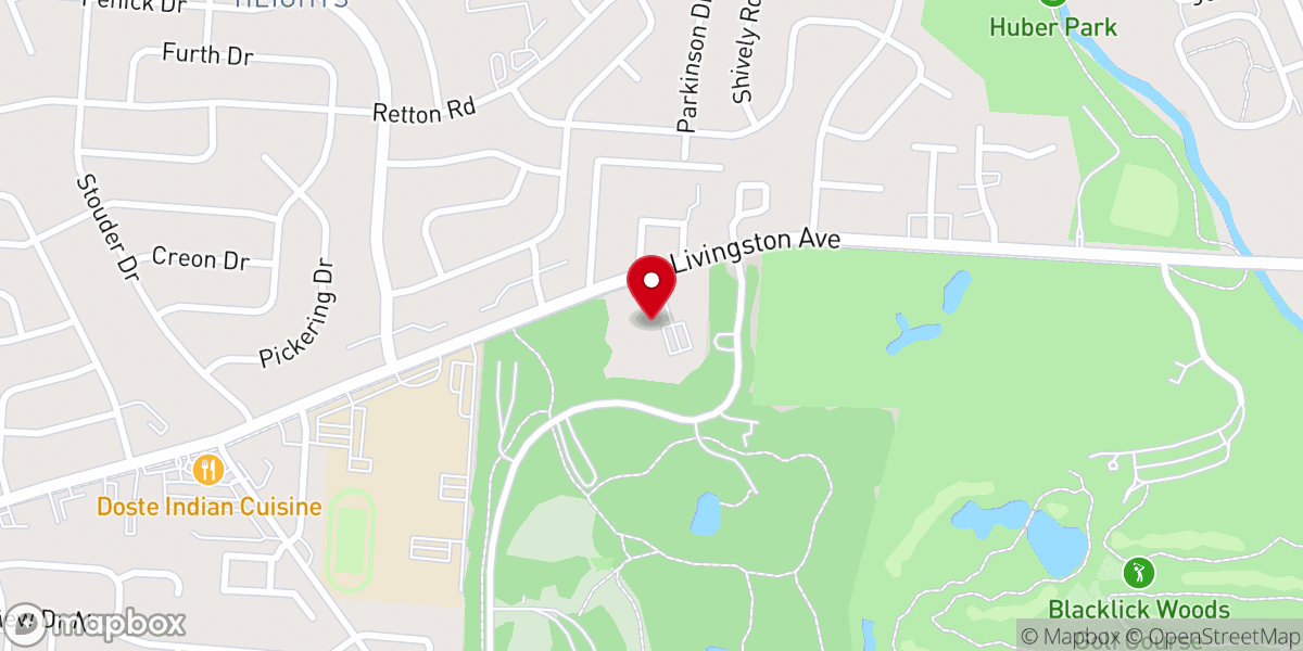 Map showing location of Unity Presbyterian Church