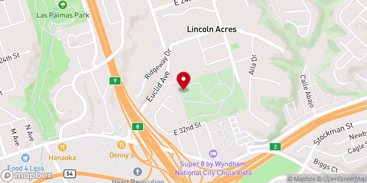 Map showing location of La Vista Chapel