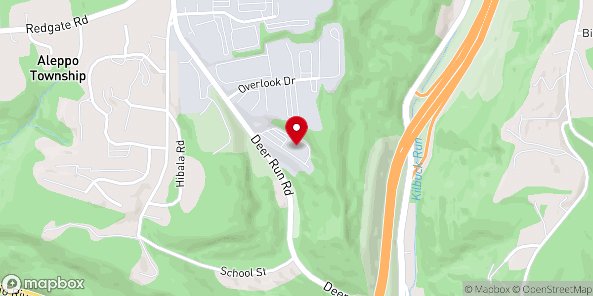 Map showing location of North Way Christian Community - Sewickley Valley