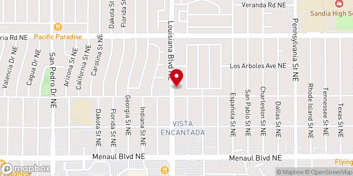 Map showing location of Bella Vista Baptist Church