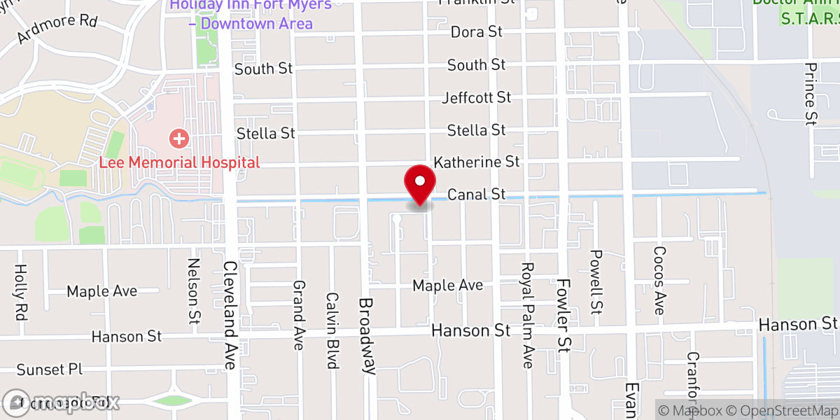 Map showing location of Christ Lutheran Church