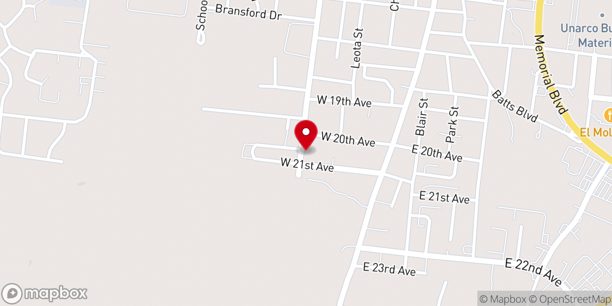 Map showing location of Greater South Baptist Church