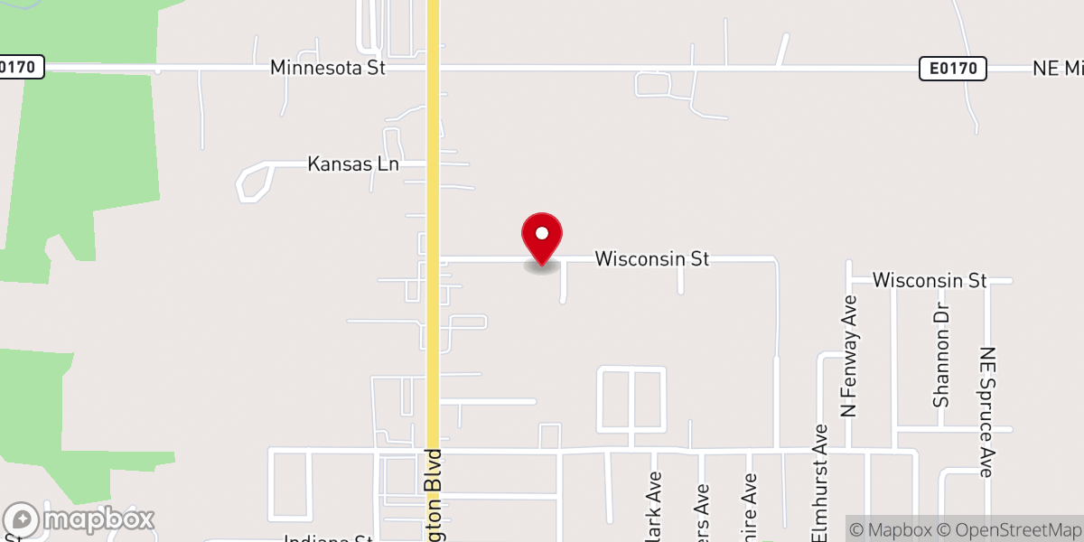 Map showing location of Bartlesville Warriors-Christ