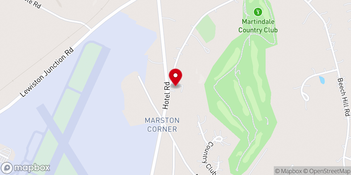 Map showing location of Marston's Corner Baptist