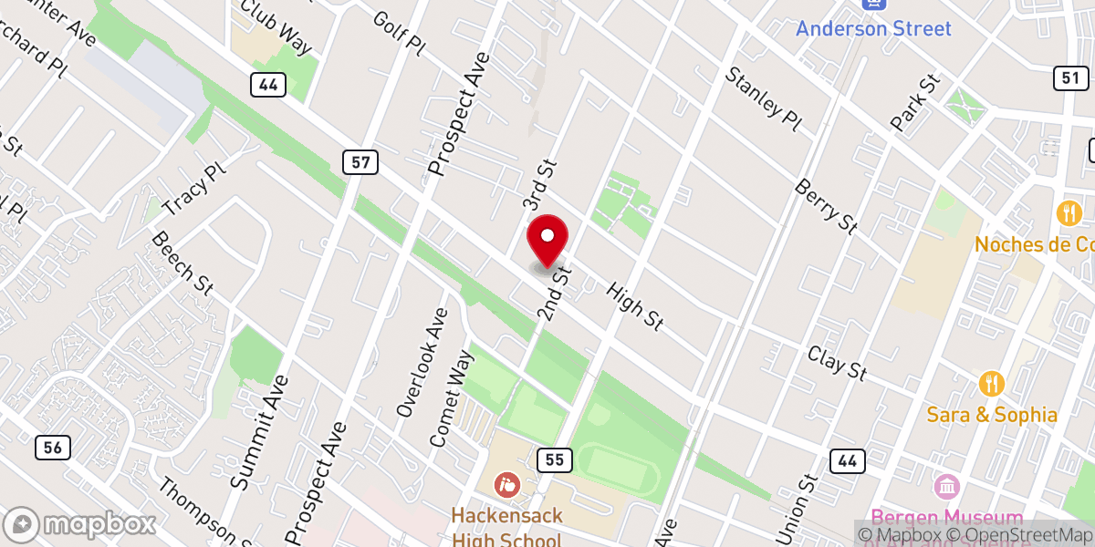 Map showing location of Mt. Olive Baptist Church