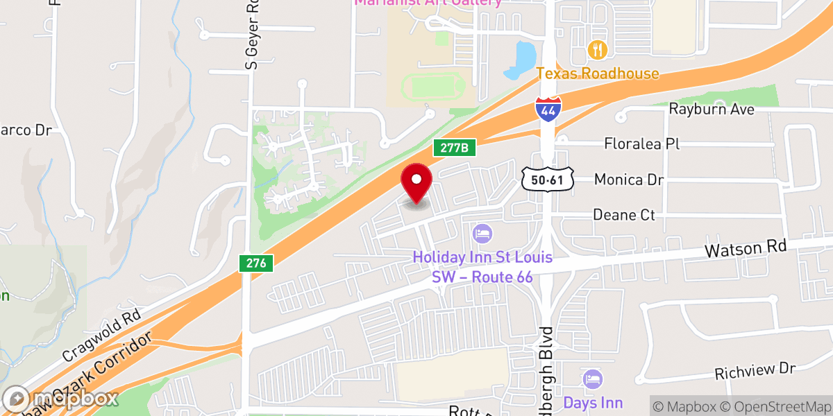 Map showing location of Wedding Officiant St Louis