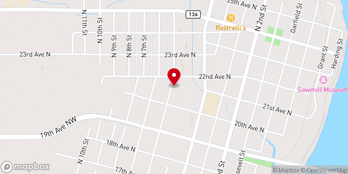 Map showing location of Northside Church of God