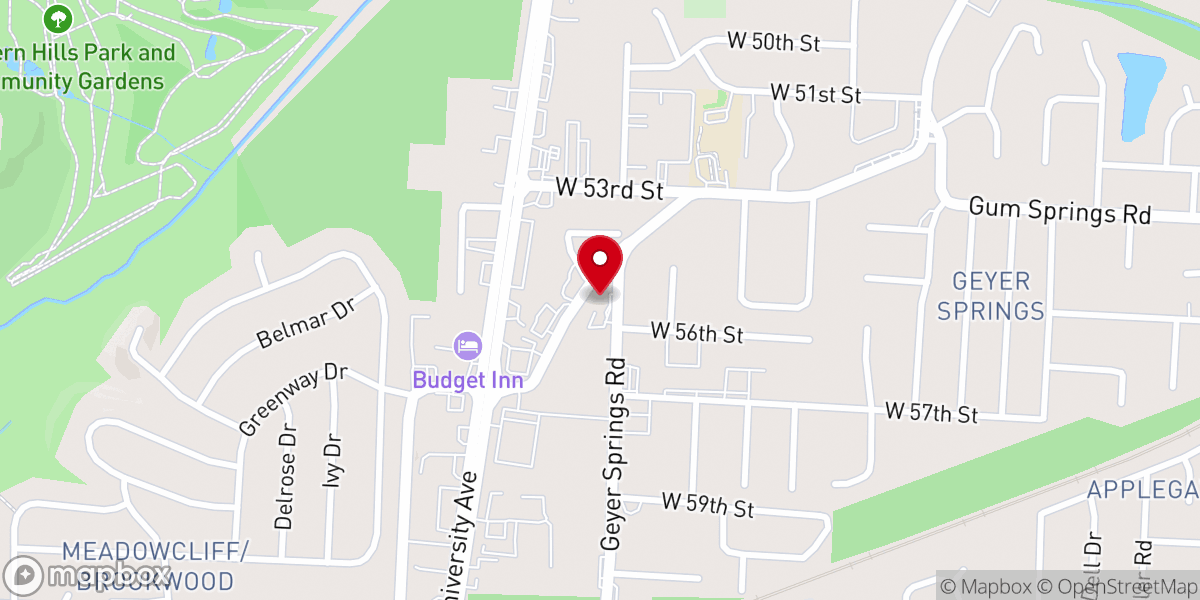Map showing location of Geyer Springs United Methodist Church - Food Distribution Center