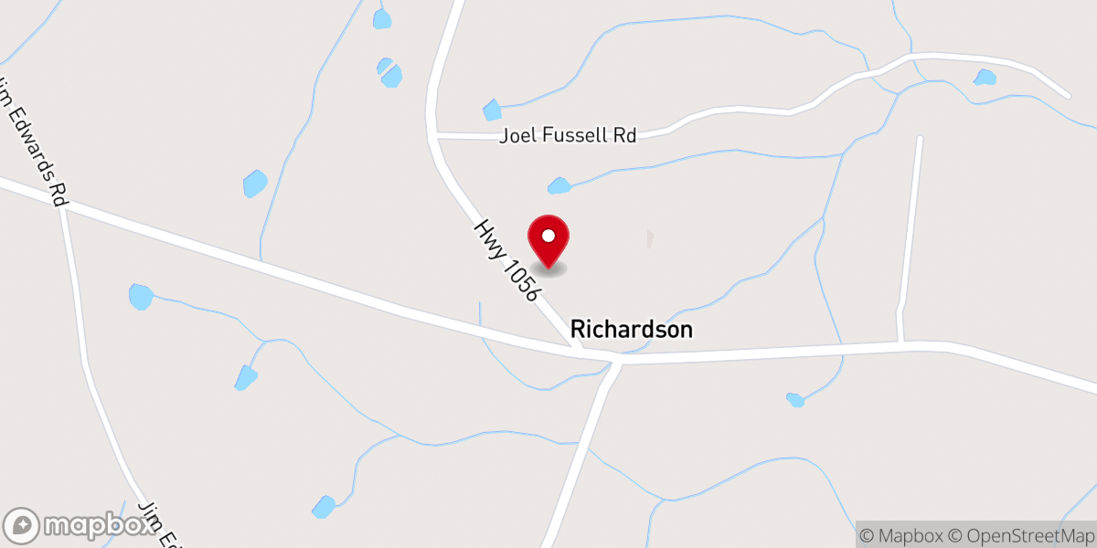 Map showing location of Fisher Church