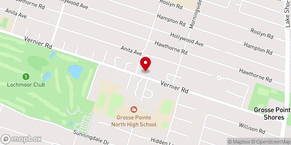 Map showing location of First English Evangelical Lutheran Church