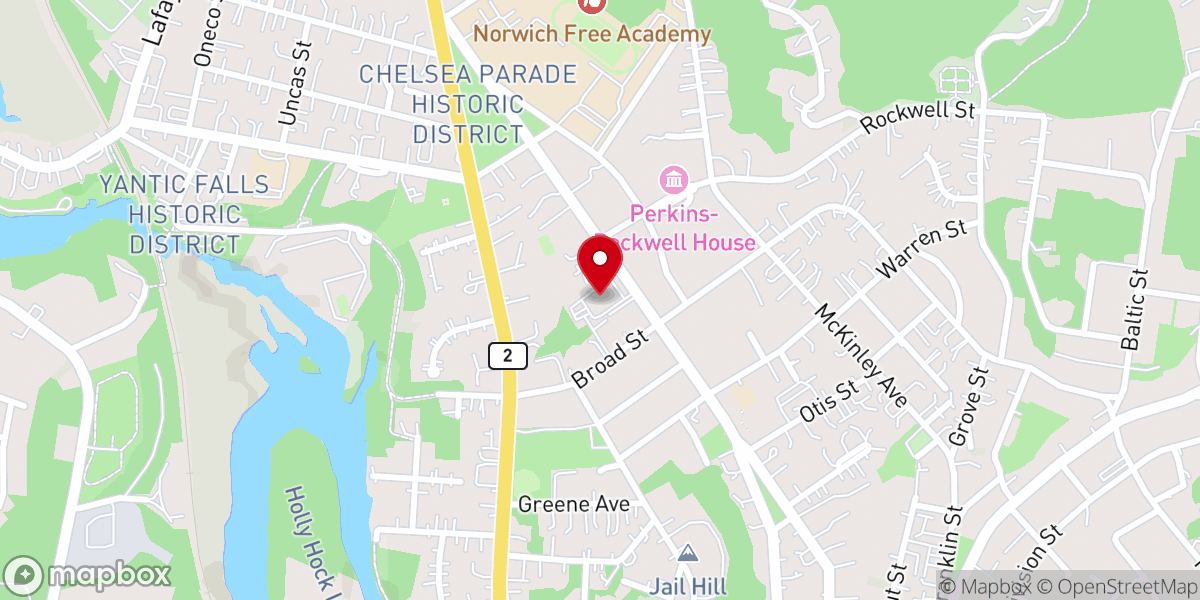Map showing location of Saint Mark Lutheran Church
