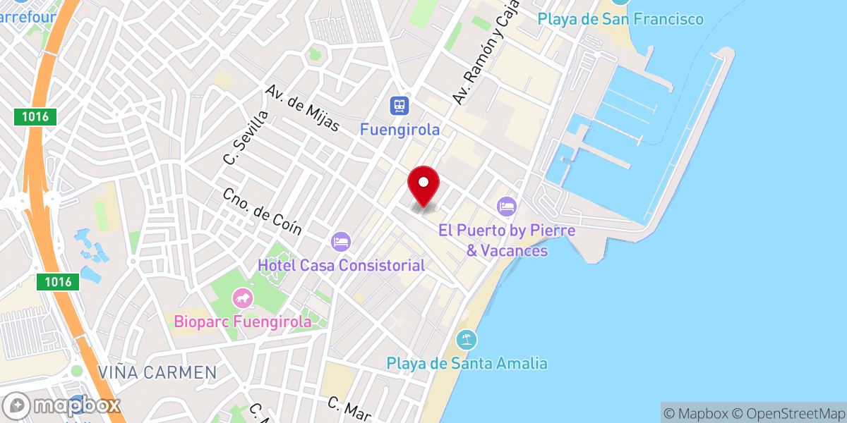 Map showing location of La Abadía del Perfume Fuengirola