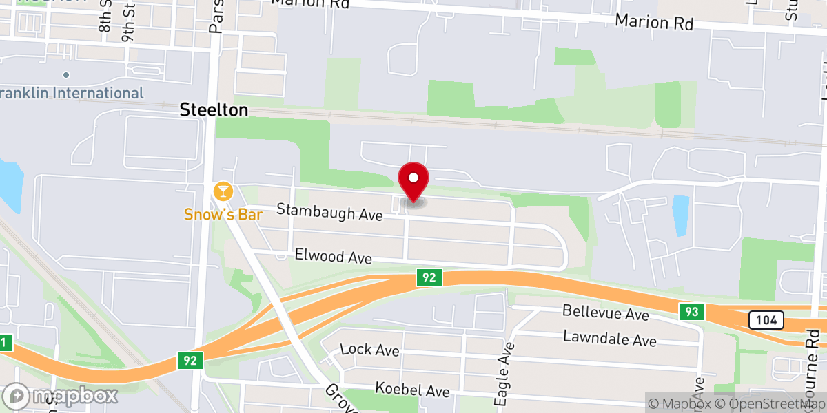 Map showing location of Mt Carmel Baptist Church