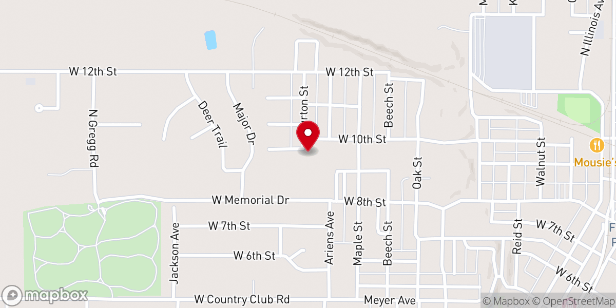 Map showing location of Full Gospel Church