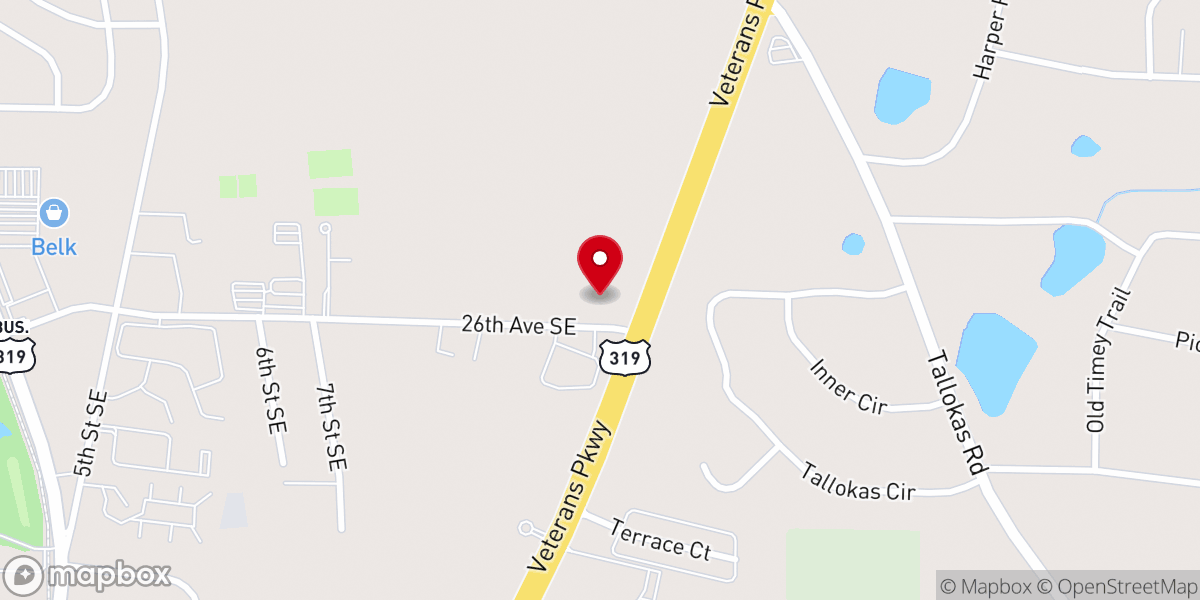 Map showing location of Friendship Alliance Church