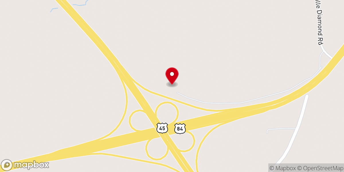 Map showing location of New Vision Baptist Church