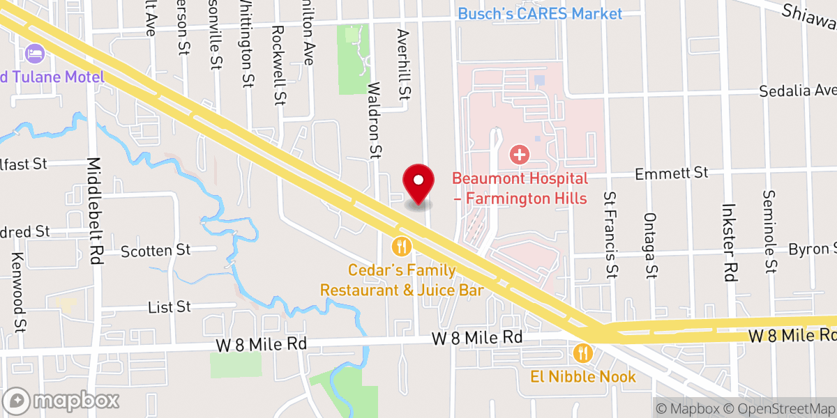 Map showing location of Life Renewal Church