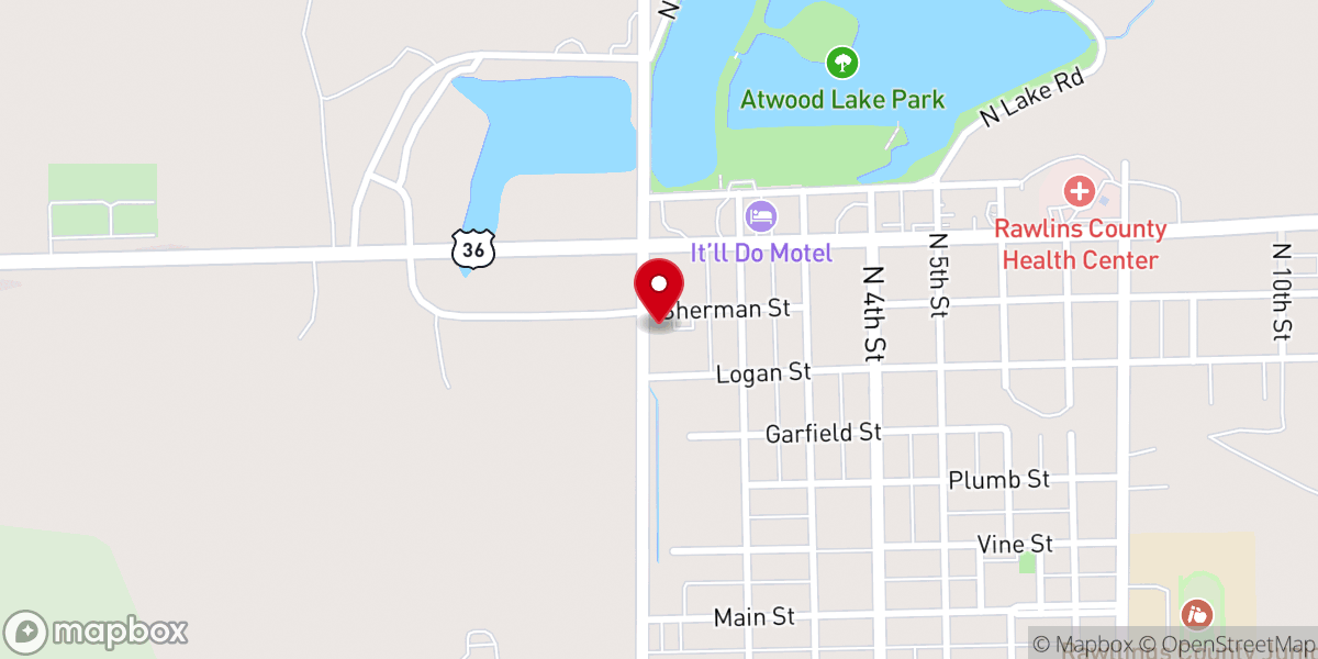 Map showing location of Sacred Heart Catholic Church