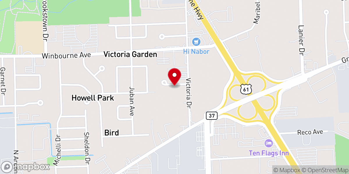 Map showing location of Greater Mount Olive Missionary Baptist Church