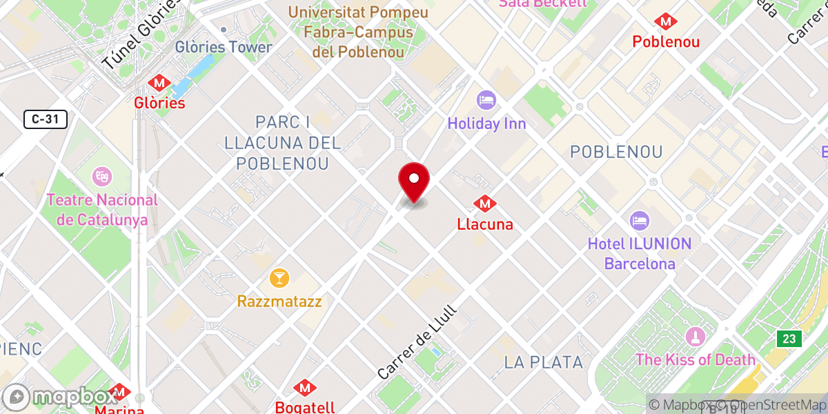 Map showing location of Iglesia Evangélica Kerygma - Barcelona