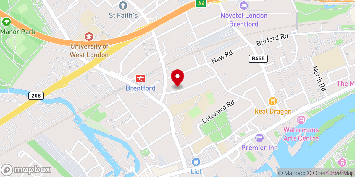 Map showing location of London Baptist Church