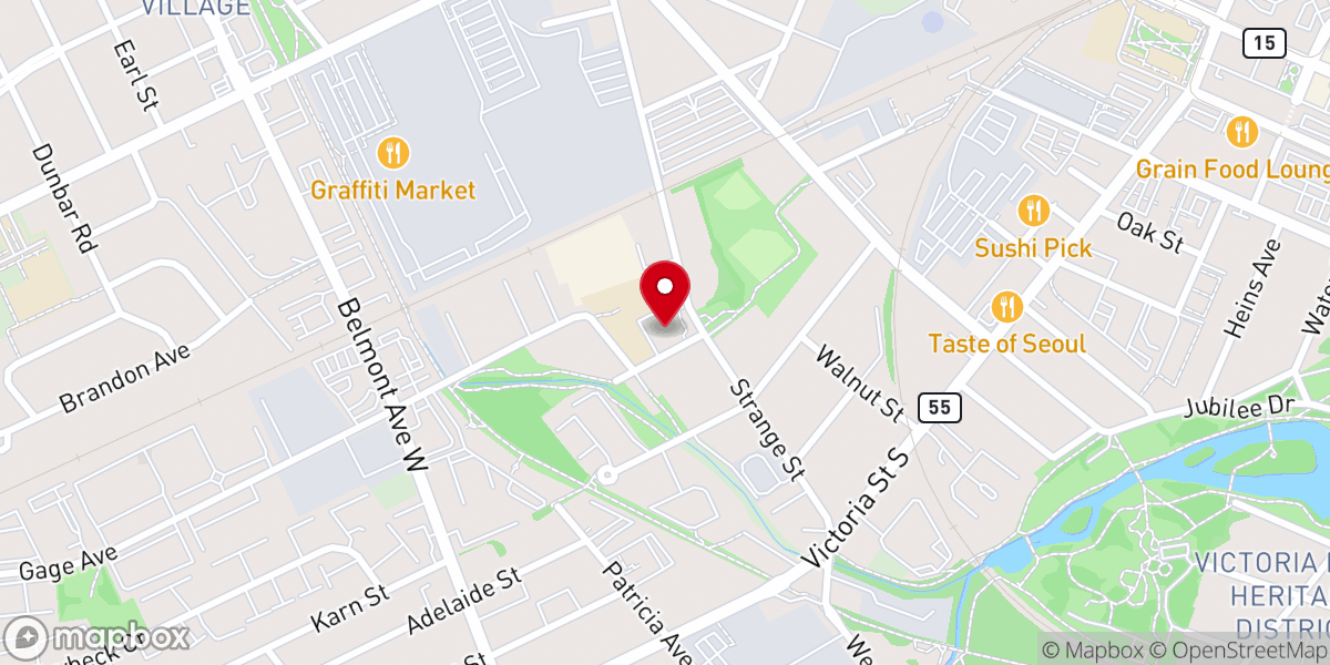Map showing location of St. John's Roman Catholic Church