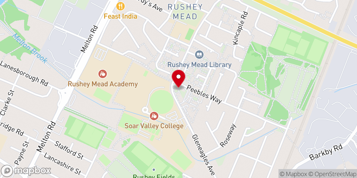 Map showing location of Church of Our Lady of Good Counsel