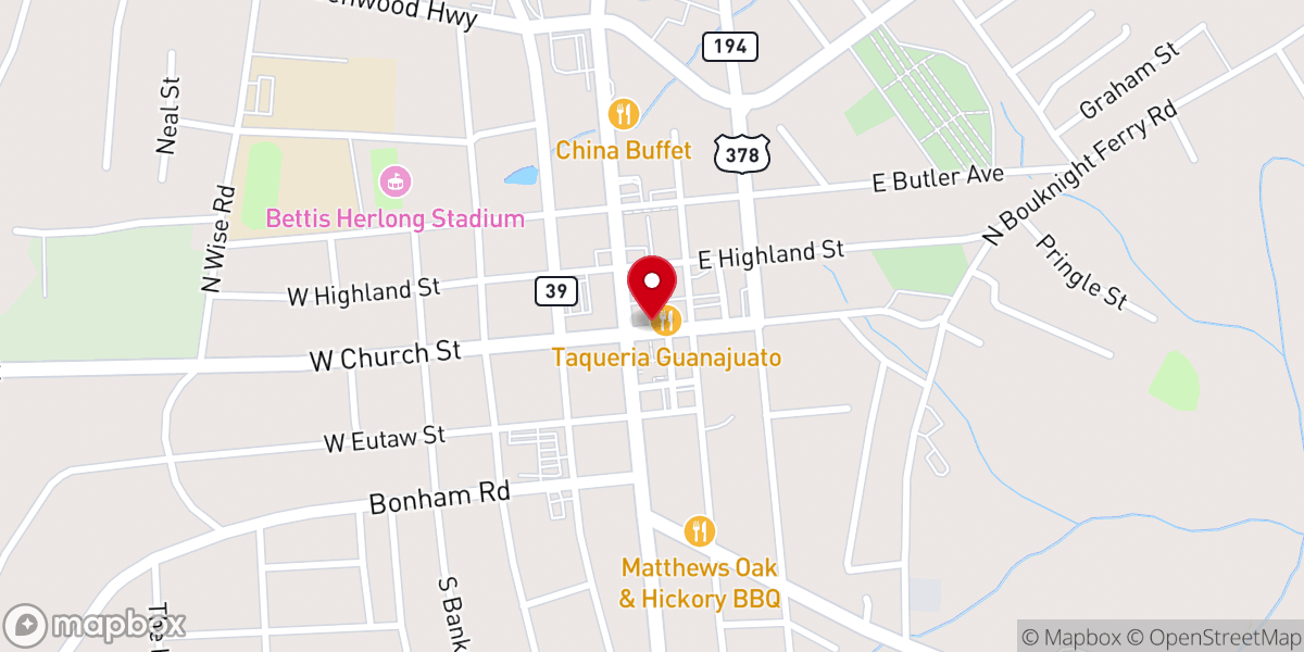 Map showing location of Saluda Insurance Group